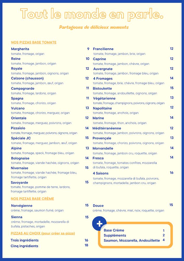 Tout le monde en parle - Restaurant / Pizzeria - Menu Image 2